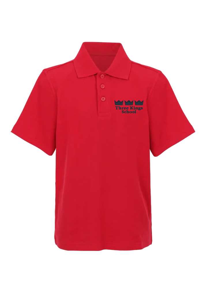 Three Kings School SS Polo Red